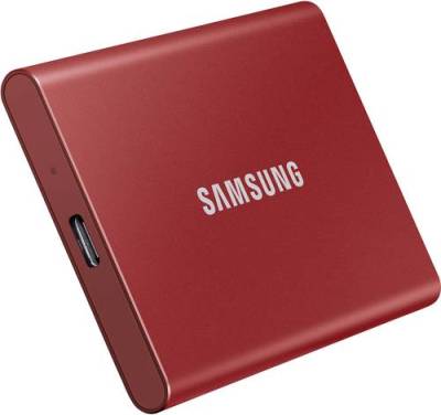 Samsung Portable T7 1TB Externe SSD USB 3.2 Gen 2 Rot PC/Mac MU-PC1T0R/WW von Samsung