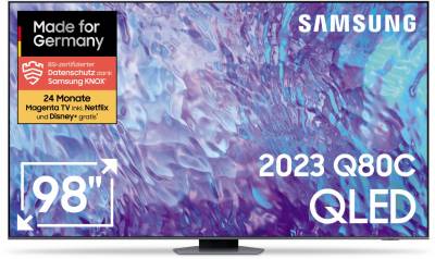 Samsung Q80C QLED-TV 98 Zoll (247 cm) 4K UHD carbon silber von Samsung