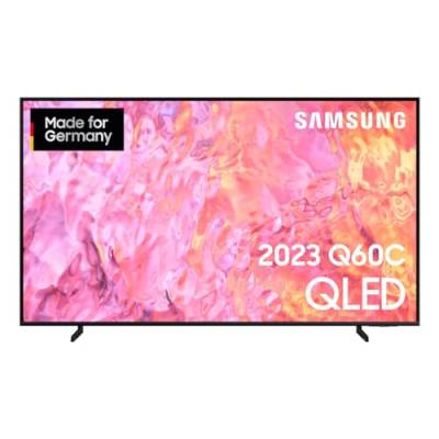 Samsung QLED 4K Q60C 55 Zoll Fernseher (GQ55Q60CAUXZG, Deutsches Modell), Quantum-Dot-Technologie, Quantum HDR, AirSlim Design, Smart TV [2023] von Samsung