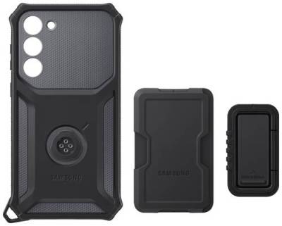Samsung Rugged Gadget Case Backcover Galaxy S23+ Schwarz, Titan Stoßfest, Standfunktion von Samsung