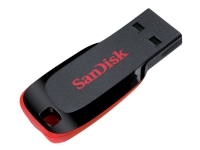 SanDisk Cruzer Blade, 128 GB, USB Typ-A, 2.0, Ohne Deckel, 2,5 g, Schwarz, Rot von SanDisk