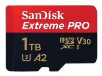 SanDisk Extreme PRO, 1 TB, MicroSDXC, Klasse 10, UHS-I, 200 MB/s, 140 MB/s von SanDisk