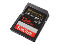 SanDisk Extreme PRO, 128 GB, SDXC, Klasse 10, UHS-I, 200 MB/s, 90 MB/s von SanDisk