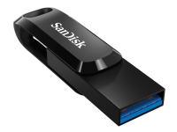 SanDisk Ultra Dual Drive Go, 64 GB, USB Type-A / USB Type-C, 3.2 Gen 1 (3.1 Gen 1), 150 MB/s, Drehring, Schwarz von SanDisk
