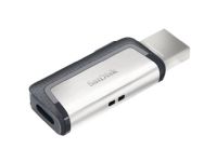 SanDisk Ultra Dual Drive USB Type-C, 128 GB, USB Type-A / USB Type-C, 3.2 Gen 1 (3.1 Gen 1), Dia, 9,1 g, Schwarz, Silber von SanDisk