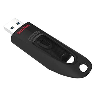SanDisk Ultra USB 3.0 Flash-Laufwerk 128 GB (SecureAccess Software, Passwortschutz, Übertragungsgeschwindigkeit von bis zu 130 MB/s) Schwarz von SanDisk