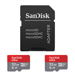 2 SanDisk Speicherkarten microSDHC Ultra 32 GB von Sandisk