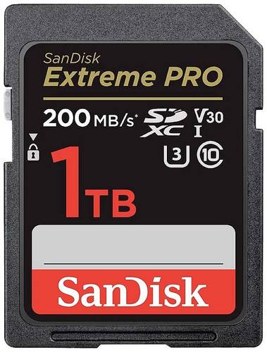 SanDisk Extreme PRO SDXC-Karte 1000GB Class 10 UHS-I stoßsicher, Wasserdicht von Sandisk
