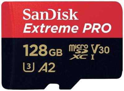 SanDisk Extreme PRO microSDXC-Karte 128GB Class 10 UHS-I stoßsicher, Wasserdicht von Sandisk