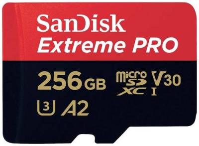 SanDisk Extreme PRO microSDXC-Karte 256GB Class 10 UHS-I stoßsicher, Wasserdicht von Sandisk