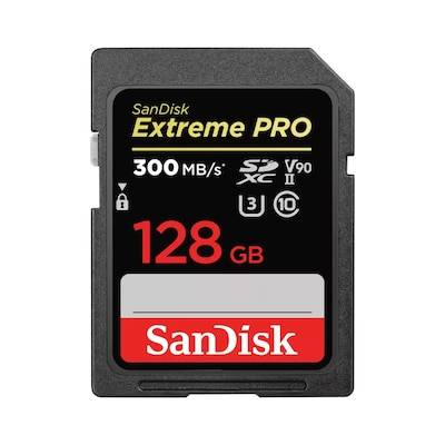 SanDisk Extreme Pro 128 GB SDXC UHS-II-Speicherkarte bis 300 MB/s von Sandisk
