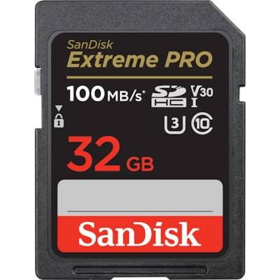 SanDisk Extreme Pro 32 GB SDHC UHS-I-Speicherkarte (2022) bis 100 MB/s von Sandisk