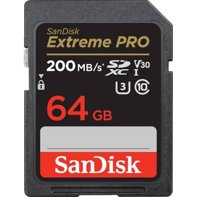 SanDisk Extreme Pro 64 GB SDXC UHS-I-Speicherkarte (2022) bis 200 MB/s von Sandisk