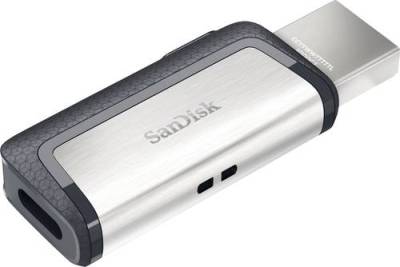 SanDisk Ultra® DualDrive USB-Zusatzspeicher Smartphone/Tablet Silber 256GB USB 3.2 Gen 1 (USB 3.0), von Sandisk