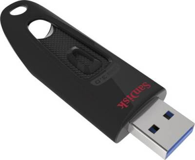SanDisk Ultra® USB 3.0 USB-Stick 128GB Schwarz SDCZ48-128G-U46 USB 3.2 Gen 1 (USB 3.0) von Sandisk