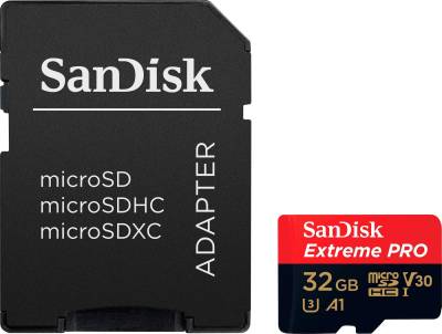 Sandisk Extreme® PRO microSDHC™ UHS-I 32 GB Speicherkarte (32 GB, UHS Class 3, 100 MB/s Lesegeschwindigkeit) von Sandisk