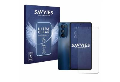 Savvies Schutzfolie für Motorola Edge 30 (Display+Kamera), Displayschutzfolie, 6 Stück, Folie klar von Savvies