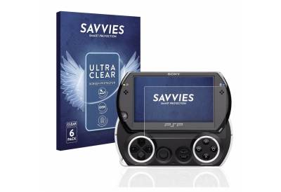 Savvies Schutzfolie für Sony PSP Go, Displayschutzfolie, 6 Stück, Folie klar von Savvies