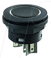 SSWTLRG2 - Drucktaster - 2 S, schwarz, LED-Ring grün von Schlegel