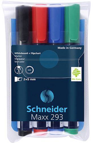 Schneider Schreibgeräte Maxx 293 129394 Whiteboardmarker Set Schwarz, Rot, Blau, Grün 5St. von Schneider Schreibgeräte