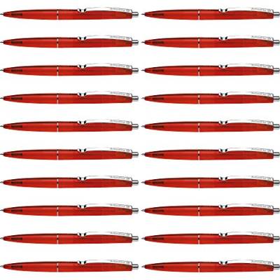 Schneider 132002 K20 Icy Colours Kugelschreiber (Schreibfarbe: rot, Mittel, dokumentenecht) 20er Pack, rot von Schneider