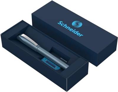 Schneider Ceod Shiny Tintenroller Geschenkset im Kartonetui (inkl. Standard Tintenpatronen, für Rechts- und Linkshänder) blue von Schneider