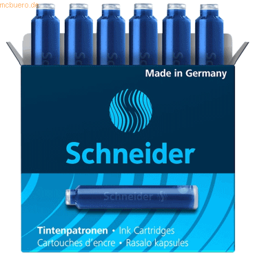 Schneider Tintenpatrone VE=6 Stück blau von Schneider