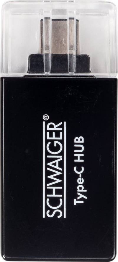 Schwaiger CAU314 533 USB-Adapter USB 3.1 C Stecker zu USB 3.0 A Buchse, USB 2.0 A Buchse von Schwaiger