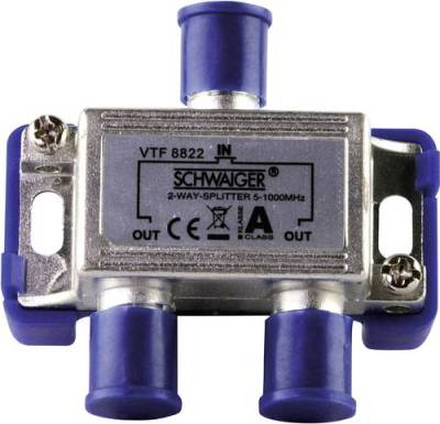 Schwaiger VTF8822 Kabel-TV Verteiler 2-fach 5 - 1000MHz von Schwaiger