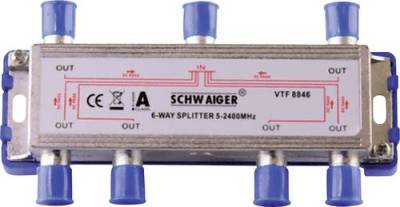 Schwaiger VTF8846 SAT-Verteiler 6-fach 5 - 2400MHz von Schwaiger