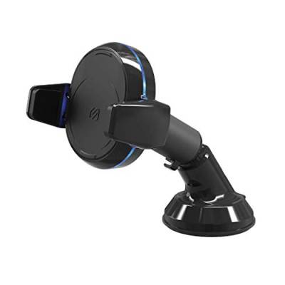 Scosche MagicGrip Sense and Grip Phone Mount - Wireless Charging, for Qi-Enabled Devices - Suction Cup, Double Pivot von Scosche