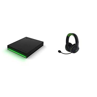 Seagate Game Drive Xbox 2 TB Externe Festplatte, 2.5 Zoll, USB 3.0, schwarz + Razer Kaira - Kabellose Gaming Kopfhörer für Xbox Series X|S, Xbox One, PC von Seagate