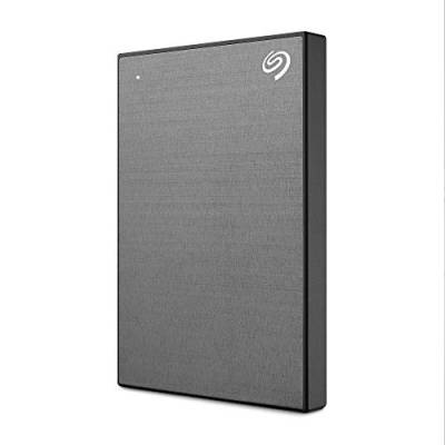 Seagate One Touch 1TB tragbare externe Festplatte, Hardwareverschlüsselung mit Kennwortzugriff, PC, Notebook & Mac, USB 3.0, Space Gray, inkl. 2 Jahre Rescue Service, Modellnr.: STKY1000404 von Seagate