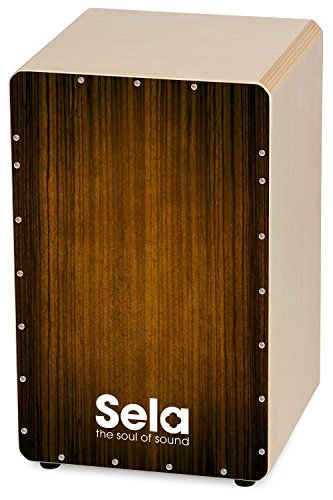 Sela 051 Varios Brown Snare Cajon mit Sela Snare System, geeignet für Anfänger und Fortgeschrittene, Made in Germany von Sela