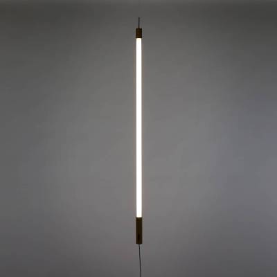 SELETTI Linea LED-Stehleuchte mit Holz, weiß von Seletti