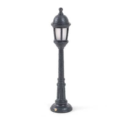 SELETTI Street Lamp LED-Außendekolampe, Akku, grau von Seletti