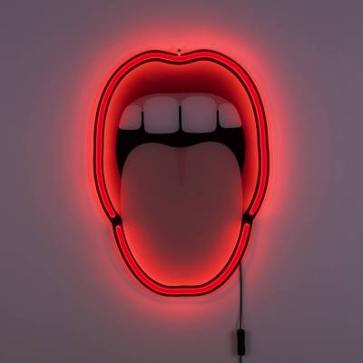 SELETTI Tongue LED-Deko-Wandleuchte, 41x58cm von Seletti
