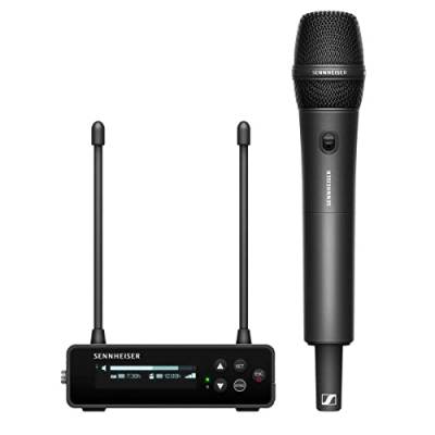 Sennheiser EW-DP 835 SET (R4-9) Tragbares digitales UHF-Drahtlosmikrofonsystem mit SKM-S Handsender und dynamischem Mikrofonmodul MMD 835 mit Nierencharakteristik - Schwarz (700032) von Sennheiser