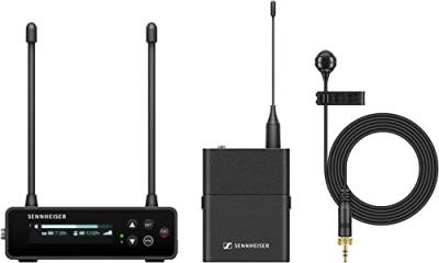 Sennheiser EW-DP ME4 SET (Y1/ 3) Tragbares digitales UHF-Drahtlosmikrofonsystem mit ME4-Ansteckmikrofon mit Nierencharakteristik - Schwarz (700029) von Sennheiser