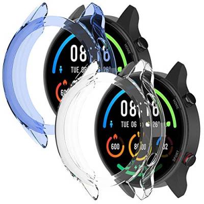 Shieranlee Kompatibel mit Xiaomi Mi Watch Color Sports Edition Watch Accessories Schutz Hülle Sanft TPU Stoßfest Kratzen Beständig Abdeckung Ultra Thin Protector Shell Stoßstange von Shieranlee