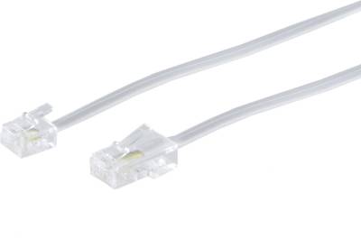 shiverpeaks ®-BASIC-S--Modular-ISDN-Anschlusskabel Western-Stecker 8/4 auf Western-Stecker 6/4, weiß, 6,0m (BS70256-W) von ShiverPeaks
