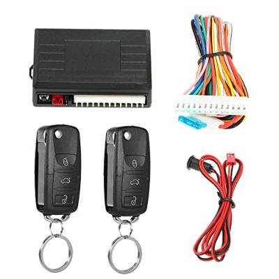 Shkalacar Zentralverriegelung Universal Autotürschloss Kofferraumentriegelung, Alarmanlage Auto, Autoschlüssel Hülle, Keyless Entry System Zentralverriegelung Kit Mit Fernbedienung (Type-E) von Shkalacar