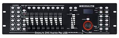 Showlite Master Pro 192 Kanal DMX Controller (zur professionellen Lichtsteuerung, USB Anschluss zur Datenspeicherung, max. 240 Szenespeicher, Midi-Input: 5-pol Standard Interface) von Showlite