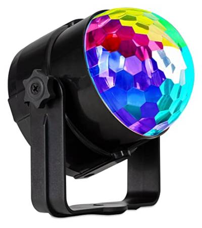 Showlite PBM-5 Mini-Party-Ball - kleine LED Discokugel für Party, Bar und mobile DJs - Disco Lampe mit Stromversorgung über USB-Netzteil - Musikgesteuerter Lichteffekt - Discolicht für Kinder von Showlite
