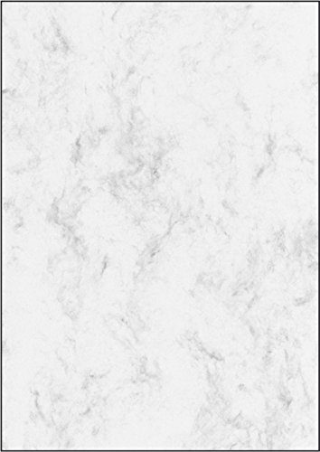 SIGEL DP371 Hochwertiges Marmor-Papier grau, A4, 100 Blatt, Motiv beidseitig, 90 g, Briefpapier, Speisekarte, aus nachhaltigem Papier von Sigel
