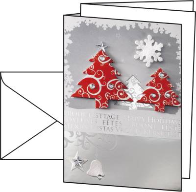 sigel Weihnachtskarte , Three Trees, , A6, 250 g/qm von Sigel
