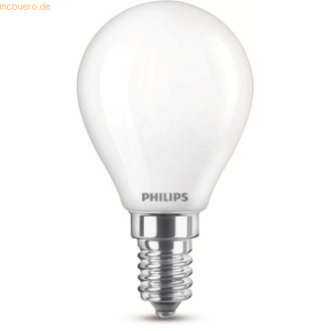 Signify Philips LED classic Lampe 40W E14 Tropf Warmw 470lm matt 2erP von Signify