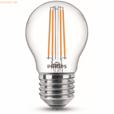 Signify Philips LED classic Lampe 40W E27 Tropf Warmw 470lm klar 2erP von Signify