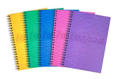 Luxpad Notizbuch, 120 Seiten, A5, FSC, Spiralbindung, strapazierfähig, Farbe Sortiert (1er Pack) von Silvine