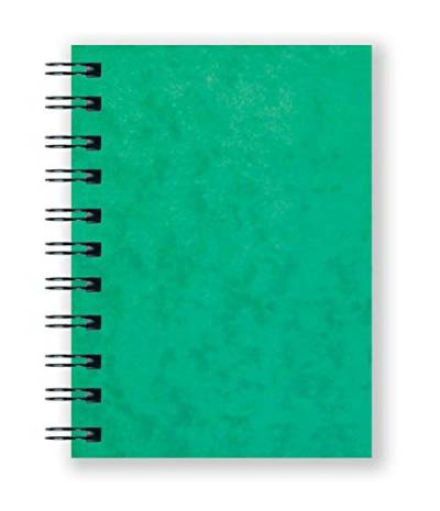Luxpad Notizbuch, A4+, Doppeldraht, mit 200 fein linierten Seiten und robustem Deckel aus Presspappe. Einzeln A6 grün von Silvine
